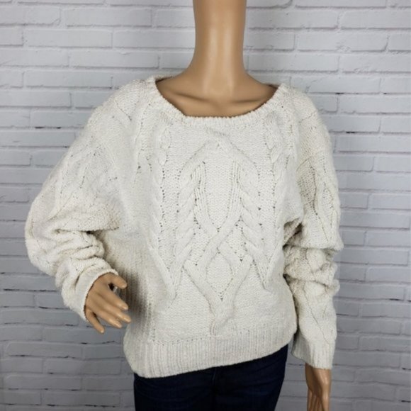 Anthropologie Sweaters - Anthro Sleeping On Snow Cream Knit Sweater